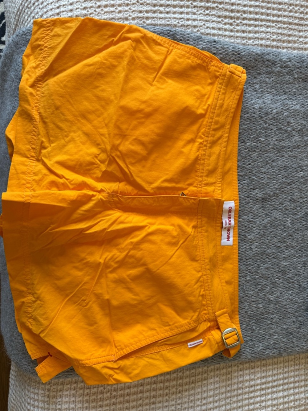Orlebar Brown Bright Orange Women's Shorts with Adjustable Buckle
